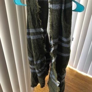 Olive scarf plaid
